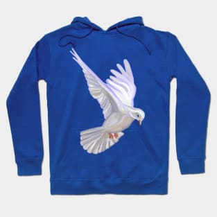 Flying White Angelic Dove Bird Hoodie